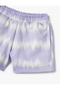 Elastic Waist Mini Shorts Comfortable Cut Tie-Dye Look Pocket Detailed - 3