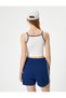 Crop Sports Tank Top Slogan Printed Halter Neck Strap Slim Fit - 4