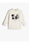 Ataturk Printed Sweatshirt Ribbed Crew Neck