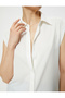 Sleeveless Shirt Button Classic Collar Standard Cut - 5