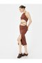 Halter Neck Dress Midi Window Detailed Front Slit Slim Fit - 2