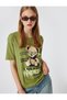 Cotton Oversize T-Shirt - Back Printed, Teddy Bear Themed, Crew Neck, Short Sleeve
