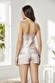 Women's Satin Lace Pajama Shorts Set - 415 - 3