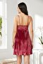 Velvet Satin Women's Nightgown - 845 Claret Red - 4