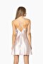 Satin Lace Women's Nightgown and Dressing Gown Set - 4250 Powder - 4