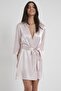 Satin Women's Dressing Gown - 1010 Powder