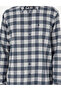 Navy Blue Plaid Regular Fit Long Sleeve Shirt 50291979-Vr033 - 6