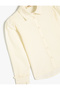 Shirt with Classic Collar, Button Closure and Ruffle Detail - 3