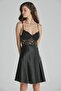 Satin Lace Nightgown and Dressing Gown Set - 4265 - 4