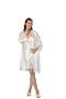 Satin Lace Nightgown and Dressing Gown Set - 4050