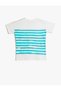 T-Shirt Short Sleeve Crew Neck Fish Printed Cotton - 2