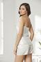 Satin 3-Piece Women's Dressing Gown Set - 2475 Ecru - 7