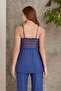 Lace Combed Cotton 3-Piece Women's Pajama Set - 2810 - 5