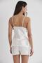 Satin Lace Shorts - Babydoll Set - 415 İnci - 4