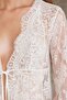 Chiffon Lace Women's Dressing Gown Jumpsuit Set - 4810 Ecru - 3
