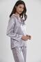 Satin Lace Women's Pajama Set - 1438 Royal - 3