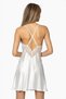 Satin Lace Women's Nightgown and Dressing Gown Set - 4285 Ecru - 4