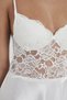 Satin Lace Women's Nightgown - 627 Ecru - 2