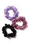Satin Hair Clip - Set of 3 with Triple Non-slip Elastics
