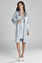 Satin Lace Women's Nightgown and Dressing Gown Set - 4285 Mist - 2