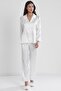 Satin Lace Women's Pajama Set - 1438 Ecru - 3