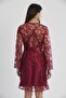 Satin Six-Piece Bridal Dowry Set - 6225 Claret Red - 3