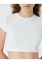 Crop Sports T-Shirt Crew Neck Short Sleeve Slim Fit Camisole - 5