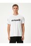 Sports T-shirt with Slogan Printed , Crew Neck, Short Sleeves, and Stripe Detail. - 3