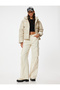 Inflatable Leather-Look Jacket with Hood and Zipper Pocket Detail - 2
