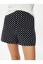 High Waist Slim Fit Polka Dot Mini Shorts - 5