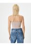 Cotton Crop Tank Top - Thin Strap and Ribbed - 4