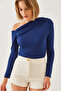 Women's Navy Blue Shoulder Detailed Blouse 2067 60351121 - 3