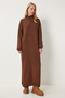 Women's Brown Turtleneck Long Knitwear Dress Dd01344 - 3