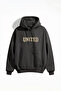 Büyük Beden Antrasit Oversize İçi Polar/Sıcak Tutan Nakışlı Sweatshirt TMNAW25AO00057 - 3