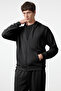 Black Oversize/Wide Cut Hooded Basic Tracksuit Set Tmnaw25Em00000 - 2