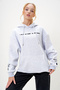 Women's Grimelange Hooded Front and Sleeves Embroidered 3 Thread Raised Sweatshirt Alc-X13077 - 3
