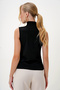 Women's Black Stand Collar Two Thread Sleeveless Blouse Alc-X13038 - 6