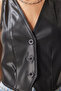 Women's Black Faux Leather Vest Us00949 - 4