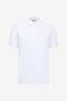Pack of 2 Non-Shrinkable Cotton Fabric Slim Fit Slim Fit Men's White Uncurlable Polo Collar T-Shirts - 8