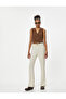 Slim Fit Trousers with Metal Accessories and Tie Detail - 2