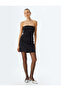 Strapless Dress Mini Length Slim Fit Asymmetrical Cut - 3