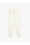 Basic Jogger Sweatpants Tie Waist Textured Cotton