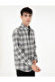 Gray Plaid Regular Fit Long Sleeve Shirt 50292888-Vr024 - 3