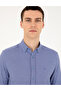 Blue Oxford Slim Fit Long Sleeve Shirt 50289396-Vr036 - 2