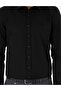 Black Slim Fit Dobby Long Sleeve Shirt 50289417-Vr046 - 6