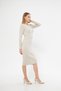 Women's Stone Ribbed Dress Cardigan Set 1690 - 5