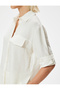 Modal Fabric Short Sleeve Shirt with Flap Pocket Detail - 5