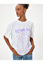 Oversize T-Shirt Printed Short Sleeve Crew Neck Cotton