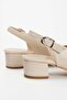 Daily 3 cm Short Thick Heeled Shoes Beige - 4