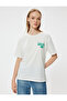 College Printed Oversize Crew Neck T-Shirt - 3